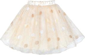 img 4 attached to 💃 White Sparkling Dance Skirt for Girls - Trendy Girls' Clothing Skirts & Skorts