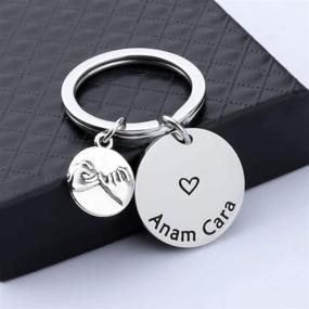 img 1 attached to 🔑 Gzrlyf ANAM Cara Keychain: Perfect Soul Friend Gift for BFFs and Soul Sisters