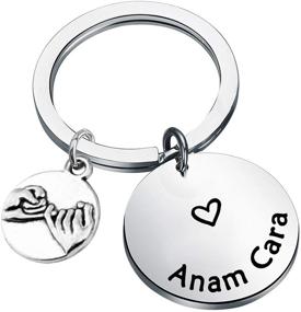 img 4 attached to 🔑 Gzrlyf ANAM Cara Keychain: Perfect Soul Friend Gift for BFFs and Soul Sisters