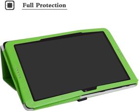 img 2 attached to 📱 Premium Green PU Leather Folio Case with Stylus Holder for AT&T Primetime Tablet and ZTE K92 Primetime Tablet