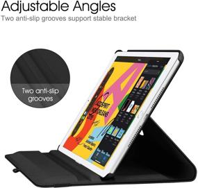 img 1 attached to 📱 Fintie iPad 10.2 Inch Case - 360 Degree Rotating Stand Protective Back Cover, Supports Auto Wake/Sleep, Black - for iPad 9th / 8th / 7th Generation (2021/2020/2019)