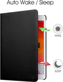 img 3 attached to 📱 Fintie iPad 10.2 Inch Case - 360 Degree Rotating Stand Protective Back Cover, Supports Auto Wake/Sleep, Black - for iPad 9th / 8th / 7th Generation (2021/2020/2019)