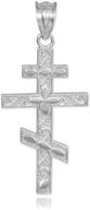white gold russian orthodox pendant logo