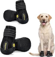 freechase large dog shoes: waterproof non-slip dog booties for medium dogs - ideal for hot pavement & snowy terrain (4pcs) logo