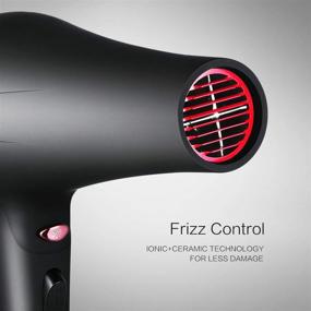 img 2 attached to 1875W Professional Salon Hair Dryer with Infrared Heat, 💇 Ceramic Ionic Technology, Fast Drying, Concentrator, Diffuser, and Comb - CONFU