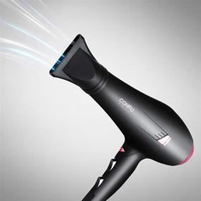 img 3 attached to 1875W Professional Salon Hair Dryer with Infrared Heat, 💇 Ceramic Ionic Technology, Fast Drying, Concentrator, Diffuser, and Comb - CONFU