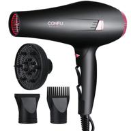 1875w professional salon hair dryer with infrared heat, 💇 ceramic ionic technology, fast drying, concentrator, diffuser, and comb - confu logo