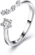 🔮 brilove 925 sterling silver cz statement ring for women - zodiac 12 constellation astrology adjustable ring logo