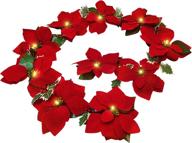 attmu poinsettia garland christmas artificial logo