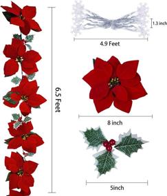 img 2 attached to Рождественская искусственная гирлянда Attmu Poinsettia