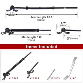 img 3 attached to Muzata Stainless Railing Adjustable Turnbuckle