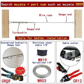 img 2 attached to Muzata Stainless Railing Adjustable Turnbuckle