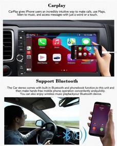 img 2 attached to EinCar Car Radio Carplay Stereo Android Auto Double Din Bluetooth 7 Inch Touch Screen Audio GPS Navigation 2 Din Head Unit Multimedia 2G 32G Supports Quad Core TF WIFI AM/FM/RDS Steering Wheel Control