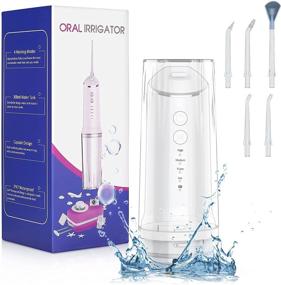 img 4 attached to 🦷 IMYMAX Updated Cordless Water Flosser: Efficient Dental Care for Braces & Travel - 4 Modes, 5 Jet Tips, Silicone Tongue Scraper