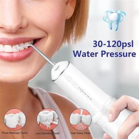 img 3 attached to 🦷 IMYMAX Updated Cordless Water Flosser: Efficient Dental Care for Braces & Travel - 4 Modes, 5 Jet Tips, Silicone Tongue Scraper