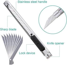 img 2 attached to 🔪 125 PCS Precision Carving Craft Hobby Knife Kit: Carve, Cut, and Create with 110 PCS Carving Blades, 2 Handles, 11PCS SK5 Art Blades, Cutting Board, Steel Rule - Perfect for DIY Art Work, Hobby, Scrapbook