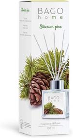 img 2 attached to 🌲 BAGO Home Reed Diffuser Set - Siberian Pine (Christmas Tree Scent) 3.4oz (100ml) - Alcohol-Free, Aroma of Pine, Maple & Pine Woods - Comes with 8 Reed Diffuser Sticks - Ideal for Enhancing Home, Office, or Bathroom Decor