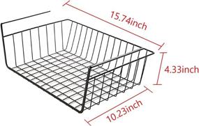 img 2 attached to 📦 Hizibesty Under Shelf Basket: Organize with this 2-Pack Storage Rack for Home, Closet, and Office – Black