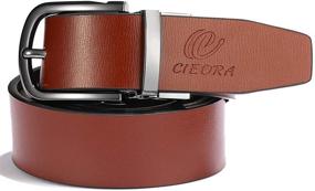 img 1 attached to CIEORA Genuine Leather Reversible E01Brown Men's Accessories for Belts