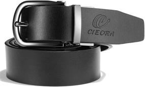 img 2 attached to CIEORA Genuine Leather Reversible E01Brown Men's Accessories for Belts