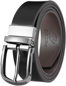 img 3 attached to CIEORA Genuine Leather Reversible E01Brown Men's Accessories for Belts