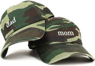 👫 trendy apparel shop: mom and dad soft cotton couple 2 pc cap set - perfect matching headwear for fashionable parents logo