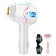 🔥 laser hair removal for women & men - permanent at-home laser hair remover device - 550,000 flashes - 2 flash modes - white logo