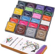 🎨 fstaor washable ink pads for kids, 24 pack craft ink pad for rubber stamps paper wood fabric (pack of 24) logo