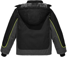 img 3 attached to 🧥 Wantdo Boys Waterproof Ski Jacket | Warm Winter Snow Coat with Hood | Windproof Snowboarding Raincoats