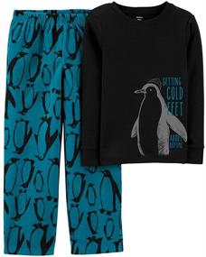 img 1 attached to 🐧 Carters Boys Fleece Penguin Black Boys' Clothing: Cozy and Stylish Winter Wear