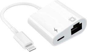 img 4 attached to 🔌 Apple MFi Certified 2 in 1 Lightning to Ethernet Adapter with Charge Port - RJ45 Ethernet LAN Network Adapter, Compatible with iPhone/iPad/iPod, Plug and Play, Supports 100Mbps Ethernet Network