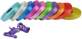img 4 attached to 🎁 Colorful Assorted 10-Pack Crimped Curling Ribbon for Gift Package Wrapping, Bows, Crafts, Wedding, Party Decorations (3/8 Inch Multicolor)