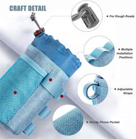 img 2 attached to 🥤 No-Screw Insulated Bike Cup Holder | VLTAWA Bike Water Bottle Holder (Blue, 32oz/1L)