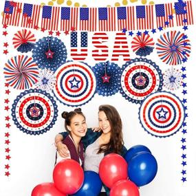 img 1 attached to 🎉 Supla Bulk 4th of July Patriotic Party Decorating Kit for Independence Day & Memorial Day