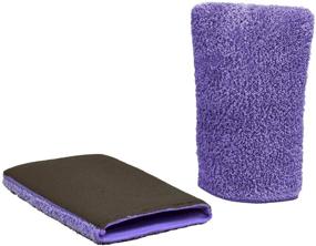 img 3 attached to 🧼 KLAREN Чистая отделка Деталь Клей Бар рукавица: прочная фиолетовая рукавица для идеальной чистки