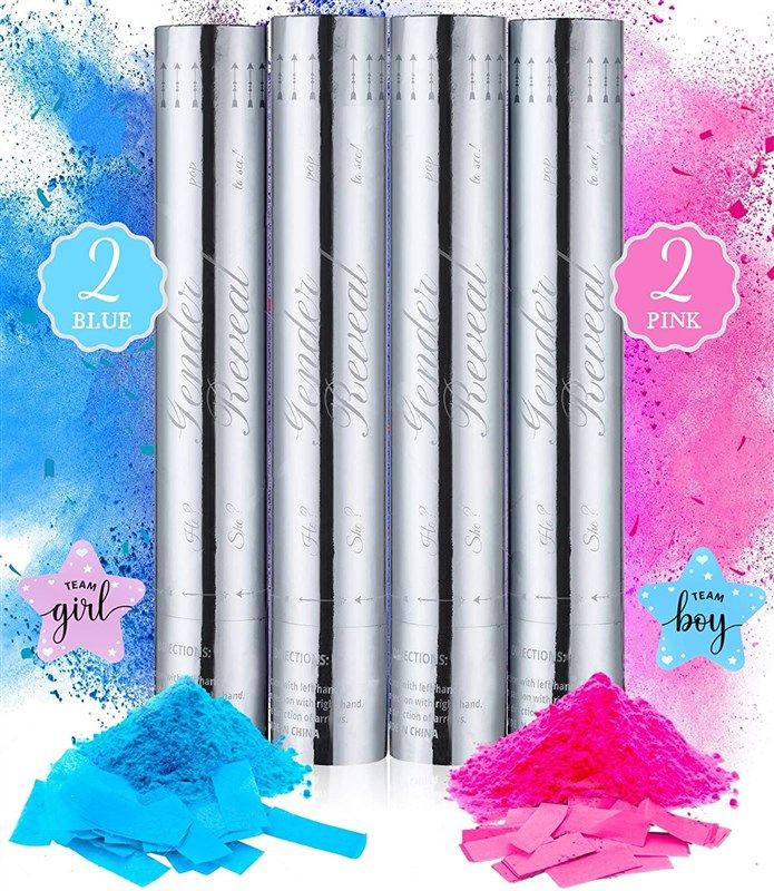 gender reveal confetti powder cannon event & party supplies 로고