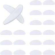 toodoo 10 pairs adhesive silicone nose pads for glasses, non-slip thin nosepads, suitable for eyeglasses & sunglasses, transparent, 1mm thickness logo