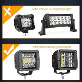 img 1 attached to 🚧 Nirider 2PCS 3 Inch Amber LED Cube Light Covers - Transparent Yellow Light Bar Covers for Square LED Pods, Work Lights, Off Road Lights, Driving Lights, Fog Lights