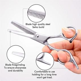 img 2 attached to 11Pcs Professional Hair Cutting Scissors Set - Multi-Use Haircut Kit for Salon & Home