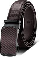 premium leather ratchet belts: adjustable metal for stylish men's accessories and belts logo