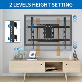 img 2 attached to 📺 FOZIMOA Full Motion TV Wall Mount: Sliding Design for 32-80 inch TVs, Articulating Swivel Tilt Arms, Fits Flat/Curved Screens, up to 100lbs & VESA 600x400