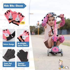 img 1 attached to 🛴 Innovative Soft Kids Knee and Elbow Pads with Bike Gloves – Comfortable Toddler Protective Gear Set for Roller-Skating, Skateboarding, and Biking – Knee Pads for Children Boys Girls 2-4, 5-8, 9-11