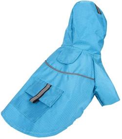 img 3 attached to 🐾 Waterproof Hooded Rain Coat for Dogs - Breathable Double Windbreaker Dog Raincoats, Ideal for Medium to X-Large Pups - Slicker Rain Poncho Jacket