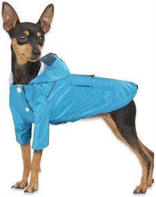 img 4 attached to 🐾 Waterproof Hooded Rain Coat for Dogs - Breathable Double Windbreaker Dog Raincoats, Ideal for Medium to X-Large Pups - Slicker Rain Poncho Jacket