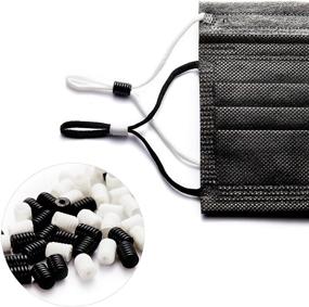 img 4 attached to 60 PCS Silicone Cord Locks for Drawstrings - Non Slip Stopper Adjustment Buckle in Black and White