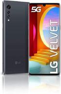 📱 восстановленный lg velvet (5g) 128 гб (6,8 дюйма) разблокированный телефон - aurora grey, тройная камера 48 мп, lm-g900tm логотип