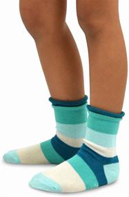 img 1 attached to 🧦 TeeHee Little Girls' Organic Cotton Crew Socks - 6 Pairs Pack with Roll Top