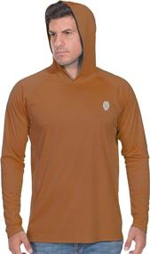 img 4 attached to 🎣 Men's Long Sleeve Fishing Shirts with SPF 50+ Sun Protection - UV Tshirt Hoodies