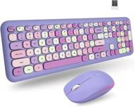 🔮 enhance your workspace with the x9 performance colorful keyboard and mouse combo - stylish 2.4g wireless set for pc and chrome - transform your space with a cute purple design (110 keys/18 shortcuts) logo