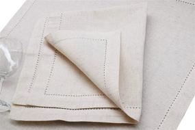 img 2 attached to Ramanta Home Napkins Hemstitched Tailored